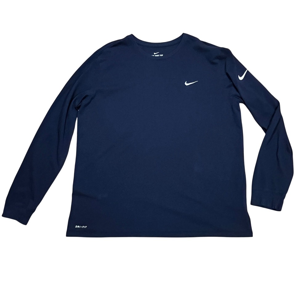 Nike Dri-FIT Miller Run Division Long Sleeve Running Top Mens 2XL Navy Sports